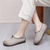 Туфли женские 2025 весна новые круглый носок ретро слипоны нескользящие и износостойкие ленивые туфли универсальные модные одинарные туфли женские