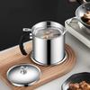 Stainless Steel Oil Strainer Pot Container Jug Storage Can Filter Cooking Kitchen Tools