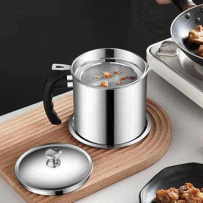 Нержавеющая сталь Маслофильтр Кастрюля Контейнер Кувшин Хранение Может фильтровать Кулинария Кухонные Принадлежности