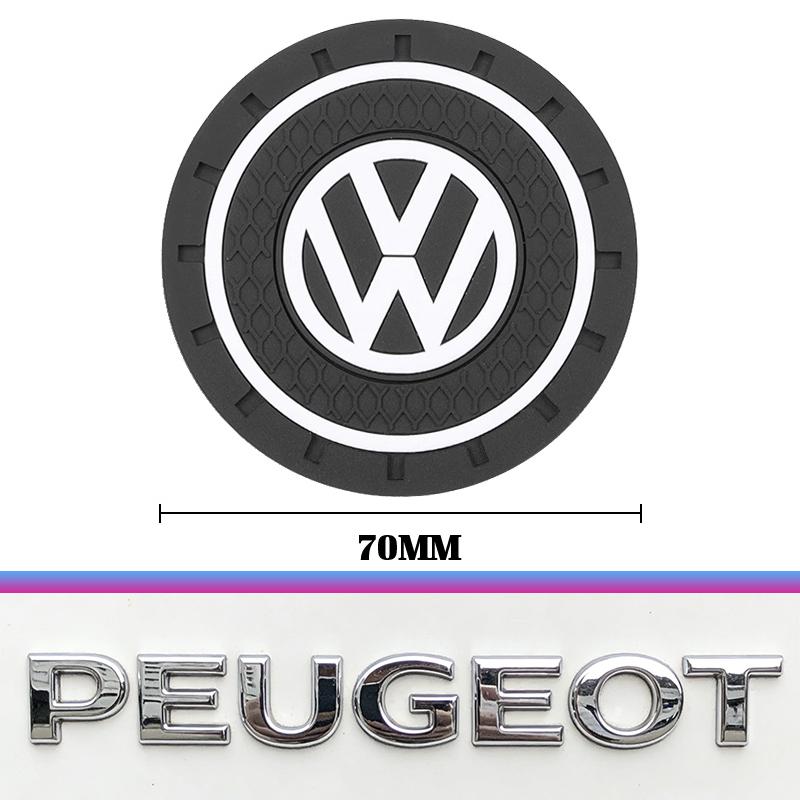 Car Auto Water Cup Slot Non-Slip Mat Accessories Keychain For VW Golf Amarok T5 Phaeton Teramont ID3 Tiguan T-Cross Passat Magot