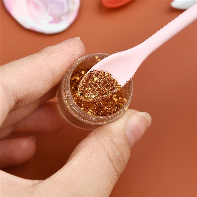 1 шт. креативный силиконовый мини-маленький набор заостренных скребков, расширенный скребок для бутылочек для макияжа, двойной скребок для варенья, скребок для ложки, скребок