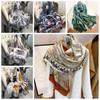 180*65cm 100% Mulberry Silk Chinese Silk Luxury Long Scarf Sunscreen Shawl Scarf Headband Neckerchief Women Gift