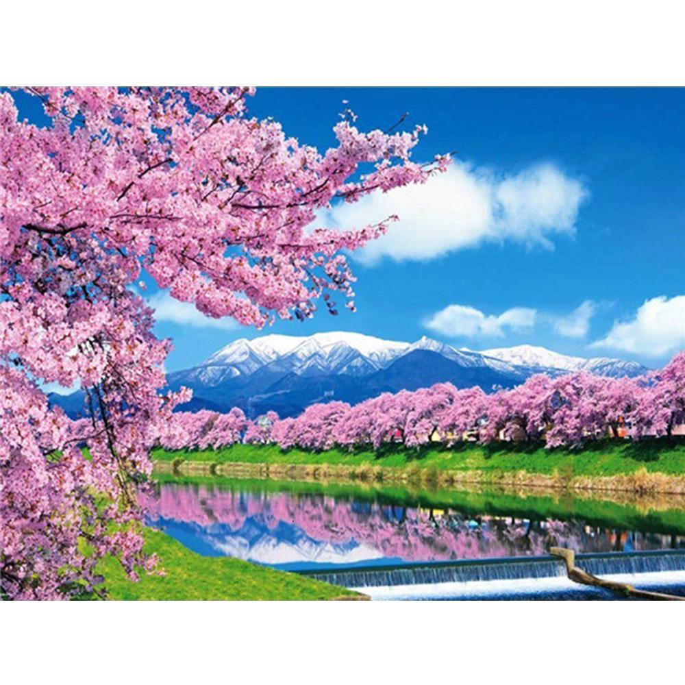 3D алмазная живопись Пейзаж Вышивка крестом DIY Алмазная вышивка вишни картина со стразами украшение дома