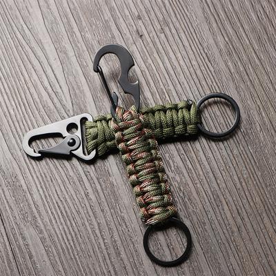 Открытый брелок для кемпинга, карабин, военный шнур из паракорда, веревка, набор для выживания в кемпинге, аварийный узел, инструменты для открывания бутылок