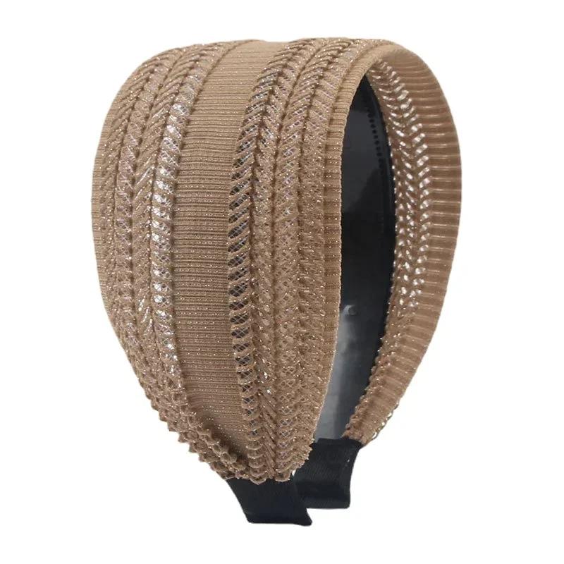 Женская повязка для волос Простая широкая повязка на голову с зубчиками Нескользящая заколка Все сочетающая полая накладка Седые волосы Аксессуары для волос Женские