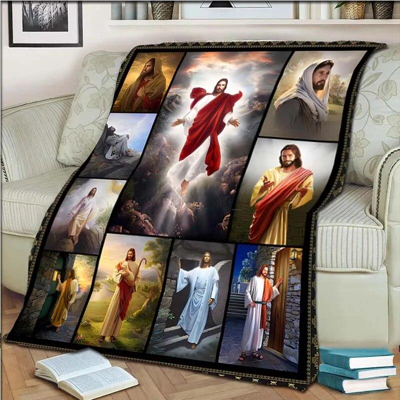 Одеяло с Девой Марией и Иисусом для офиса, дома, пешего туризма, пикника, толстое одеяло, модное покрывало, фланелевое одеяло, пледы