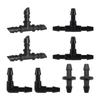 30Pcs Barbed 3/5mm Hose Straight Quick Connector Drip Irrigation Garden W/ 2-Way 4-Way Hose Splitter Joint Cross Connector Tools