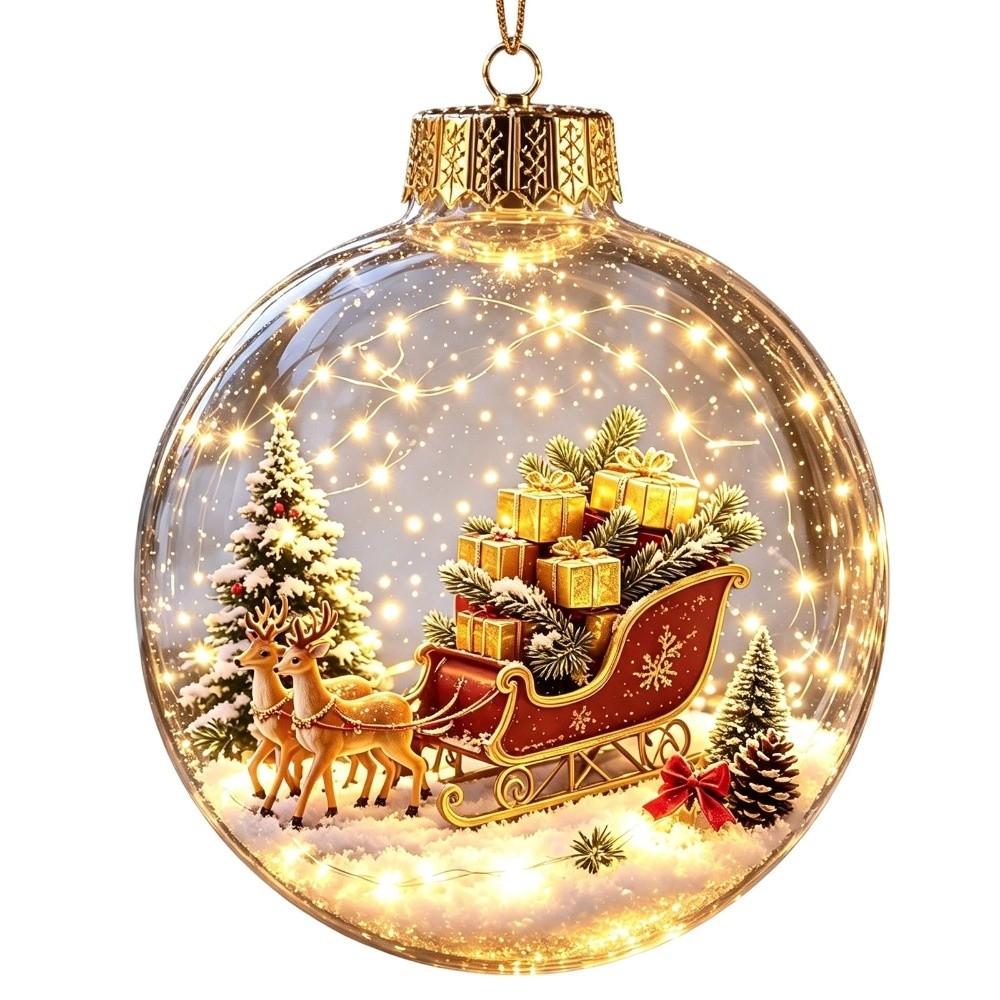 Transparent Christmas Ball Ornament Lightweight Holiday Tree Decor Holiday Party