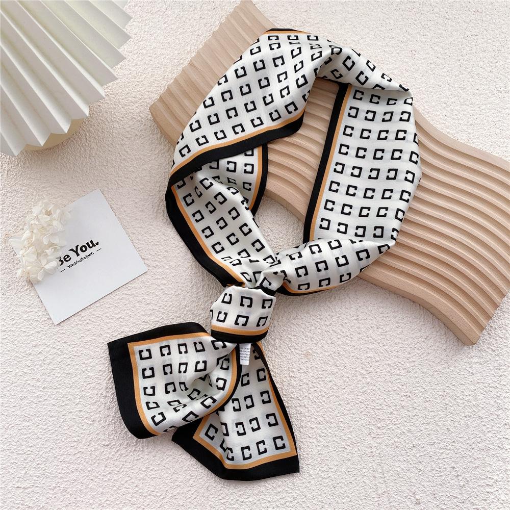 New Scarves Silk Scarves Women'S Spring And Autumn Season Long Decorative Professional Scarves Summer Thin Styles Paired With Shirts Stylish