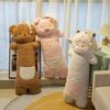 Cuddly Bear Pig Sheep Long Pillow Soft Curly Plush Huggable Animal Pillow Cushion Cute Comfortable Cozy Bed Companion Gifts
