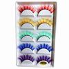 2 Box Thick Fluffy Lashes Colored False Eyelashes Beautiful 3D Curled Lashes  Women