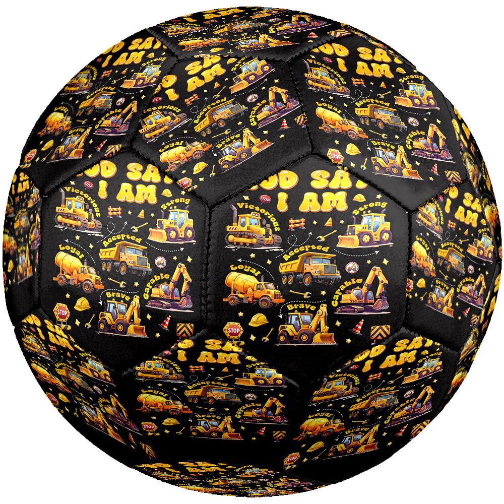 excavator Theme Size 5 Soccer Ball, Suitable for Both Indoor and Outdoor Matches, a Gift Suitable for Everyone.