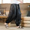 2024 Summer Brand Pants for Men Lce Silk Dragon Dark Flower Loose Bloomers High Quality Wide Leg Casual Pants Male