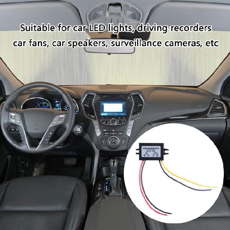 24V to 12V 5A 60W Voltages Regulator Power Adapter Module for Car Auditory Systems and Monitoring Equipment