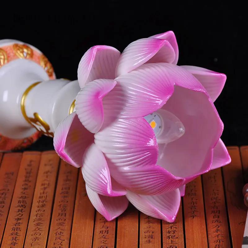 Китайский классический ручной работы керамический подсвечник с имитацией Будды бытовые постоянные свечи буддийские принадлежности 2 шт.