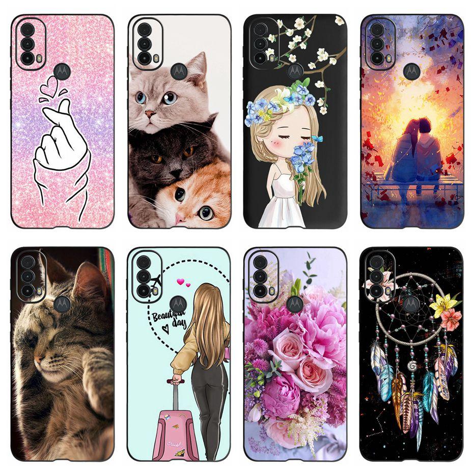 Cute Painted Cover For Motorola Moto E30 E40 Case Soft Silicone Fundas Phone Case For Motorola E30 Moto E40 E 30 40 Cover Bumper