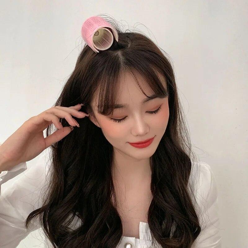 Ленивые бигуди, бигуди, воздушная челка, бигуди, пластиковые самоклеящиеся бигуди для завивки волос, парикмахерский инструмент для укладки «сделай сам»