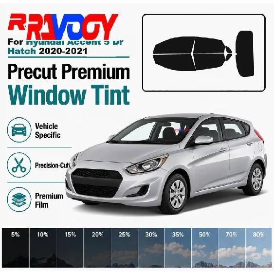 Для Hyundai Accent 5-дверный хэтчбек - RAVOOY Готовая к установке пленка на стекла Автомобильный-специфичный полный комплект Передние и задние стекла Точно вырезанная