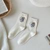 Wind Women'S Socks Idea Yarn Cute Cartoon Small Animal Mori College Wind Women'S Cotton Socks Medium Tube Socks
