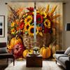 2 шт. HD праздник урожая овощи фрукты кукуруза корзина занавеска желтый галстук цифровая печать занавеска украшение дома стиль