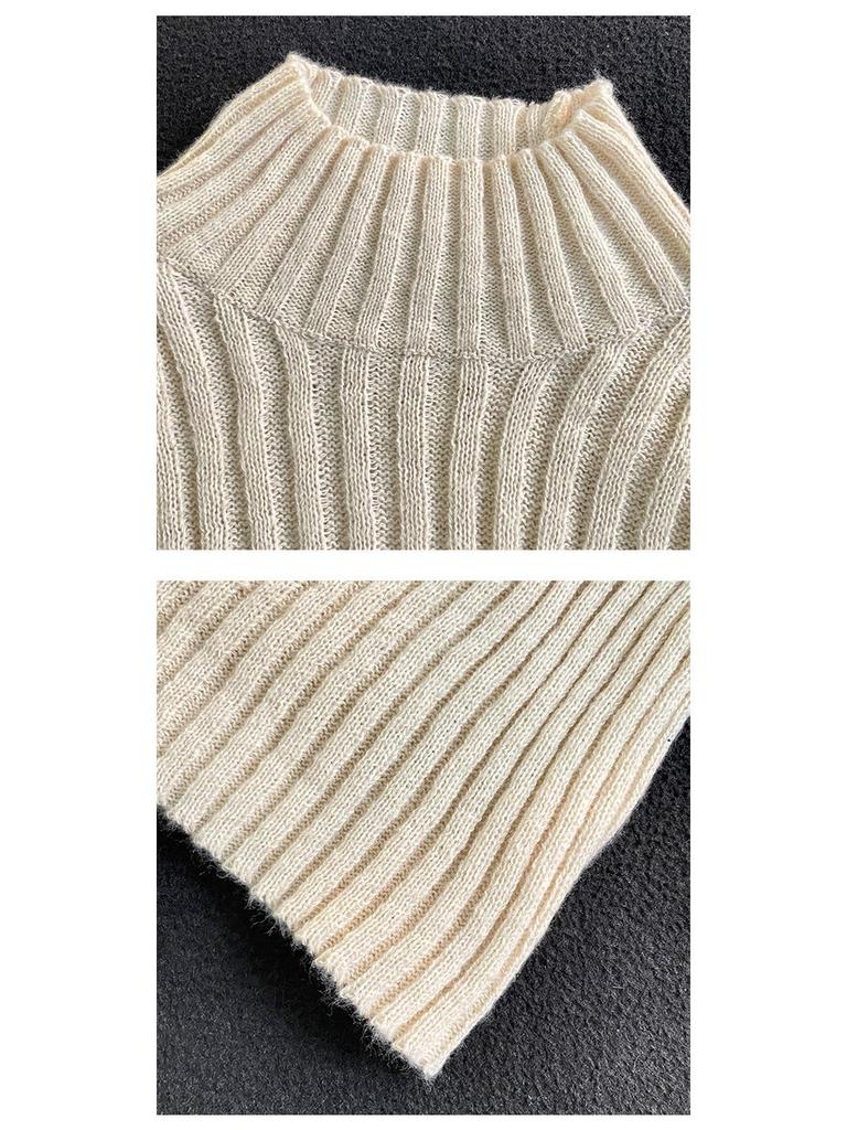 Унисекс свитер с высоким воротником в гонконгском стиле для зимы: Универсальный пуловер в стиле Харадзюку.