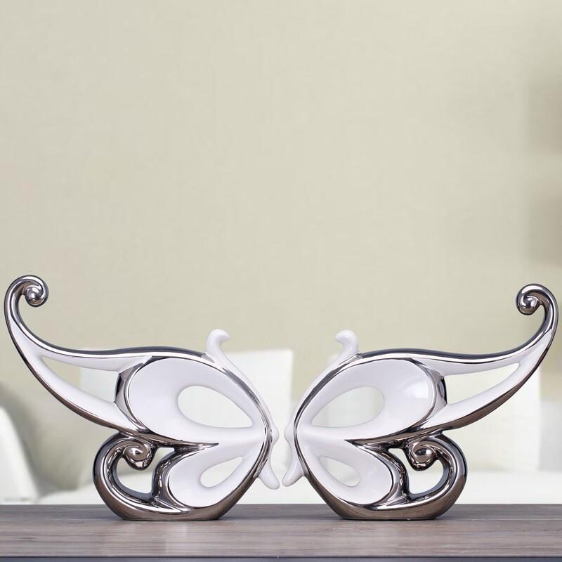 Современные керамические фигурки в виде бабочек для удачи, украшение для дома, гостиной, рабочего стола, кафе, клуба, книжной полки, поделка