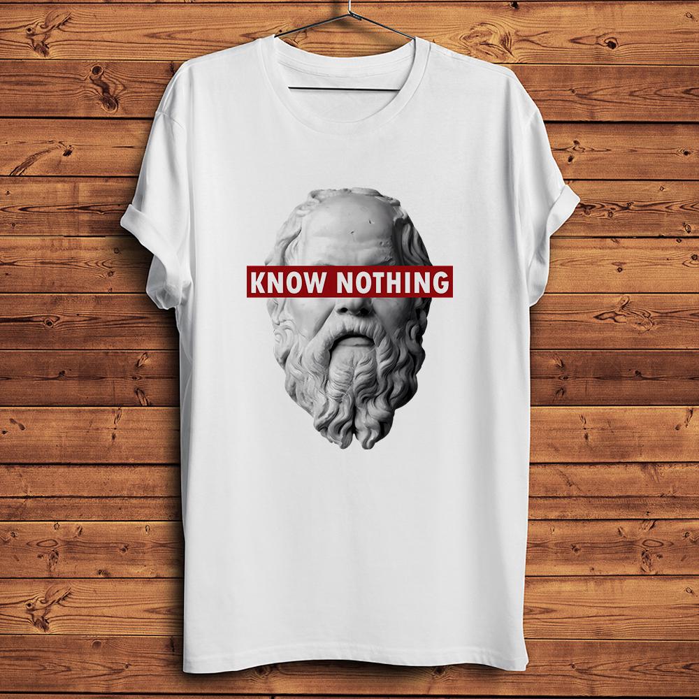 Socrates Know Nothing Funny Sages Sokrates TShirtsShort Sleeve ONeck Casual TShirt Unisex TeeBreathable Nocracking Print
