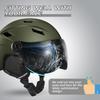 Odoland Лыжный шлем Визор Шлем для сноуборда Совместимый с очками OTG Поставляется с очками Регулируемый размер Взрослый Зеленый S Мужской Женский
