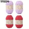 4pcs Polyester Chunky Yarn 4mm Thick Soft Comfortable Yarn for Crocheting and Knitting Scarf Shoes