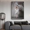 Elegant Dancer Canvas Painting Retro Nostalgic Ballerina Posters and Prints Wall Art Pictures for Living Room Wall Decor No Frame