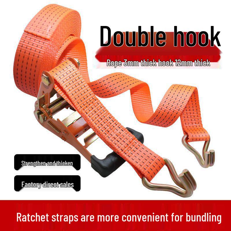 All-Purpose Heavy-Duty Ratchet Tie-Down Straps for Secure Cargo Binding