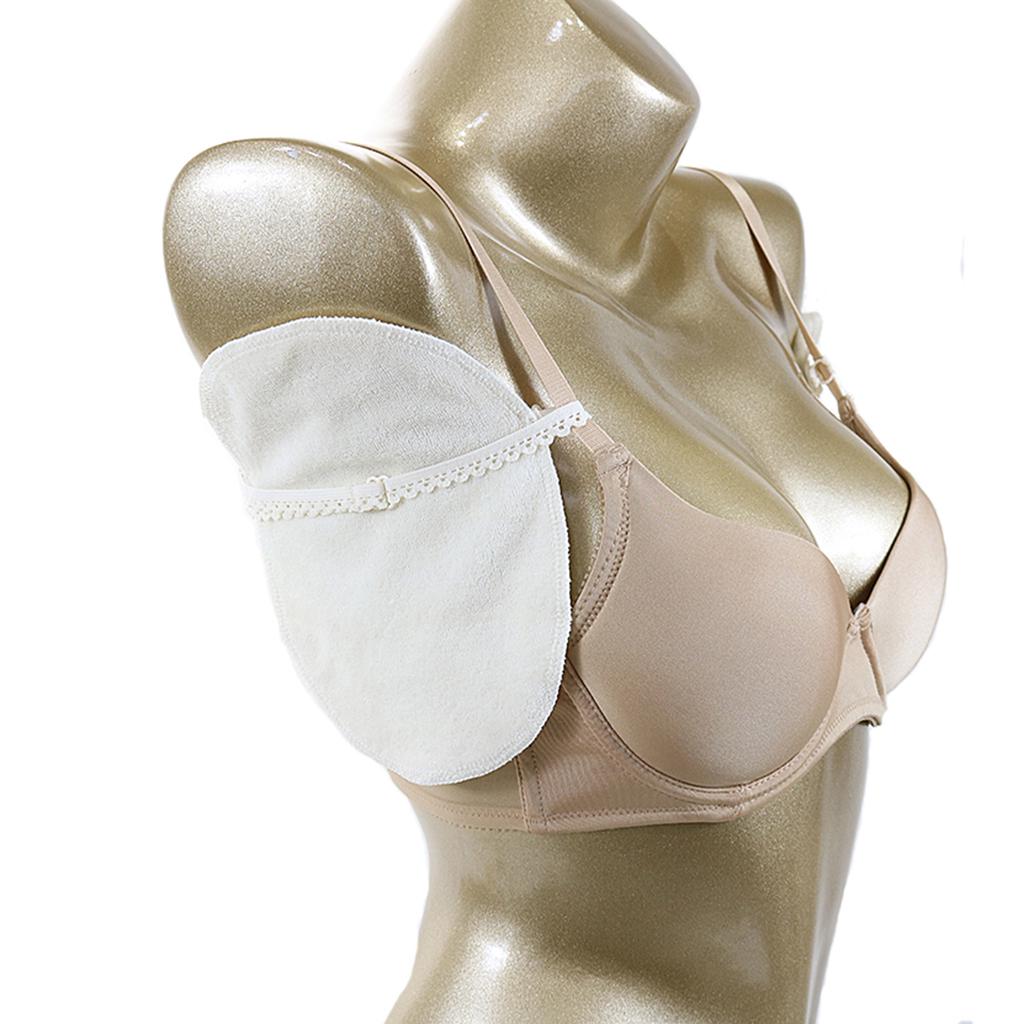 1 пара многоразовых моющихся подушечек для подмышек, впитывающих пот, белые