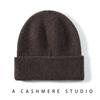 High Quality 100% Cashmere Knitted Hat for Women and Men Casual Beanie Hat Thicken Cap Winter Soft Warm Cashmere Caps Unisex