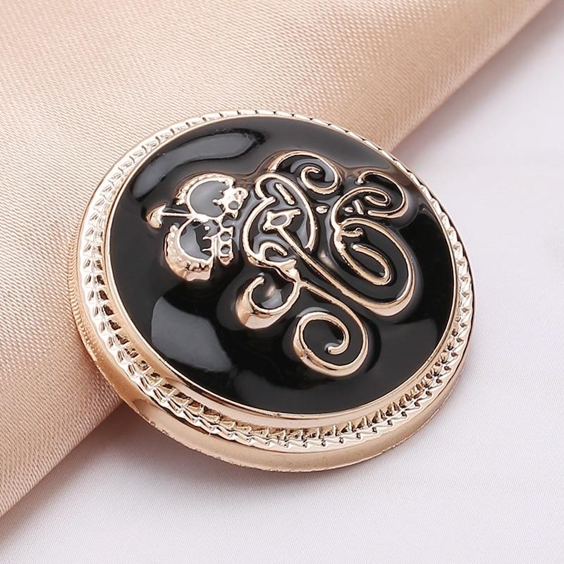 10pcs Pretty Plating Buttons Square Round Buttons Coat Windbreaker Sweater Accessories Various Styles DIY Sewing Supplies