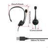 USB Headset with Microphone,Noise Cancelling Lightweight Sturdy Call Center Corded Headphone for
