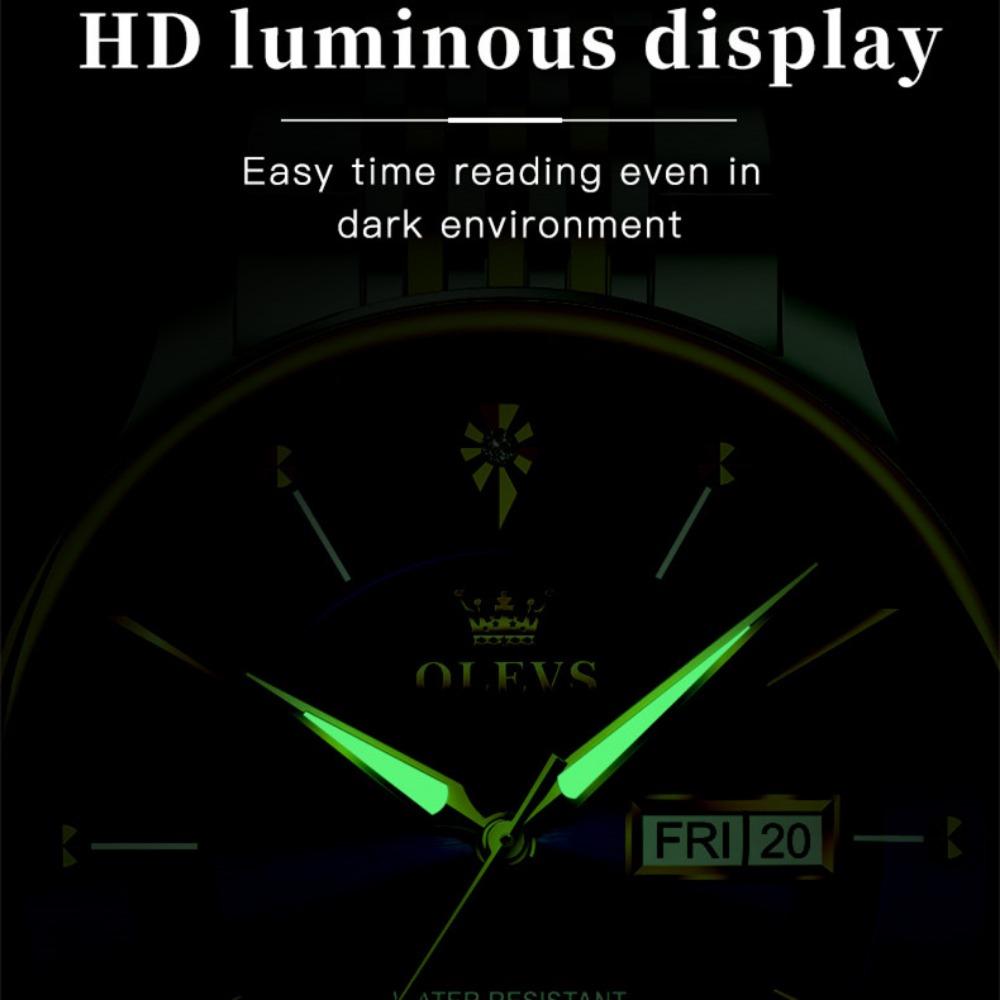 OLEVS New Top Men's Watch Simple Dual Calendar Mechanical Watch Fashion Men's Watch High -end High -end