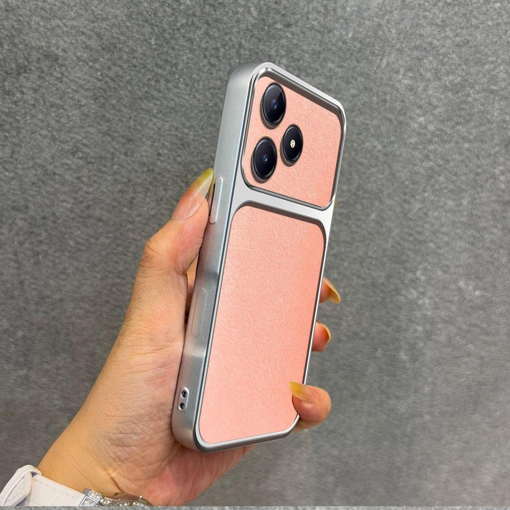 Роскошный чехол из искусственной кожи для realme C65s, C63, C61, Note 70, противоударный, с большим окном