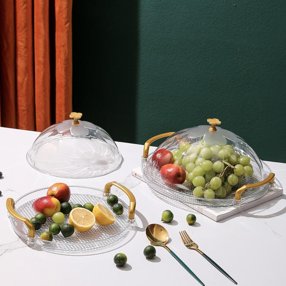 with Dome Lid Cake Tray Transparent Cake Plate Cake Stand Tea Trays Afternoon Tea