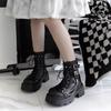 Fashion Booties Punk Style Chunky Woman Short Shoes Combat Black Platform Studded Ankle Boots for Women On Offer Large Size Warm Y2k Hot