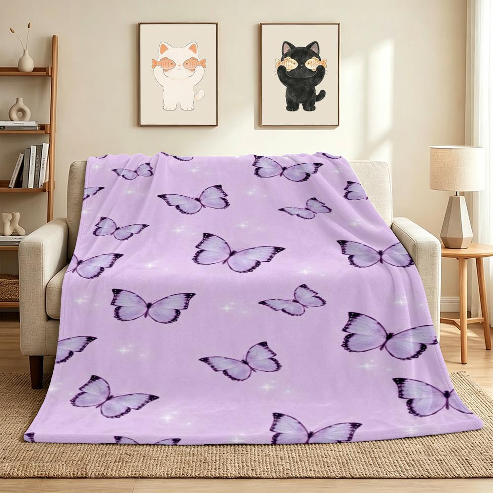 Butterfly Dreams Flannel Blanket Throw Blanket Soft Warm Sofa Bed Camping Car home Decor Unique Christmas Gift C9302844