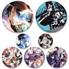 58MM Anime Pin Bungo Stray Dogs Lapel Pins Chuuya Ranpo Yosano Acrylic Brooch Handmade Epoxy Badge Jewelry Accessory for Shirt Bag