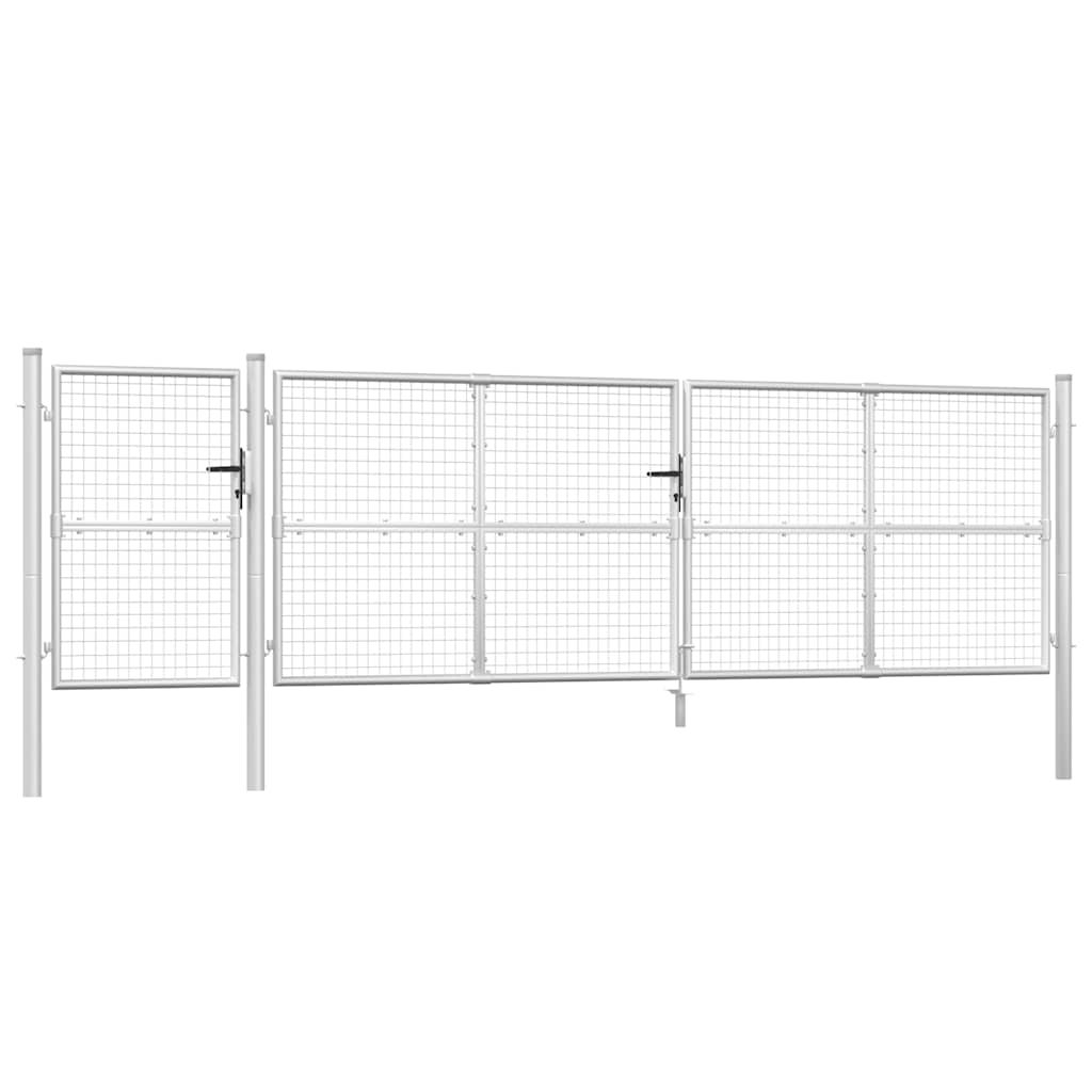 Mesh Garden Gate Silver 500 x 125 cm Galvanized Steel