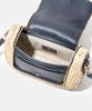 Сумка через плечо Vere Small Soft Satchel из кожи Capra с рафией Marine [Anya Hindmarch] Женская [Товар]