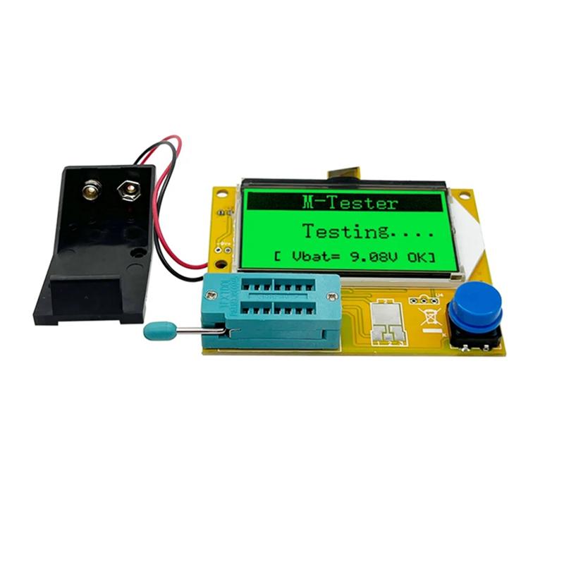 Transistor Tester Capacitor Resistor Diode Triode Thyristor Double Diode Thyristor Tester LCR-T4 Multifunctional Yellow 1 PCS