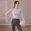 Y Одежда для йоги с нагрудными вкладышами Комплект из двух предметов Футболка с длинными рукавами Женская Прилегающая Слим-фит Чистое Желание Одежда для пилатеса Фитнес Спортивный топ