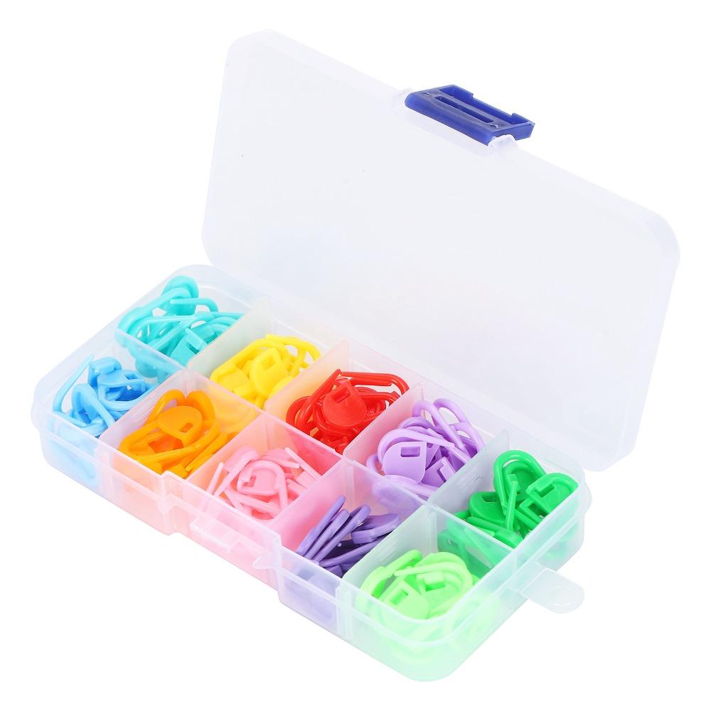 300pcs Assorted Color Knitting Stitch Markers Plastic Stitch Counter Clips For Crochet