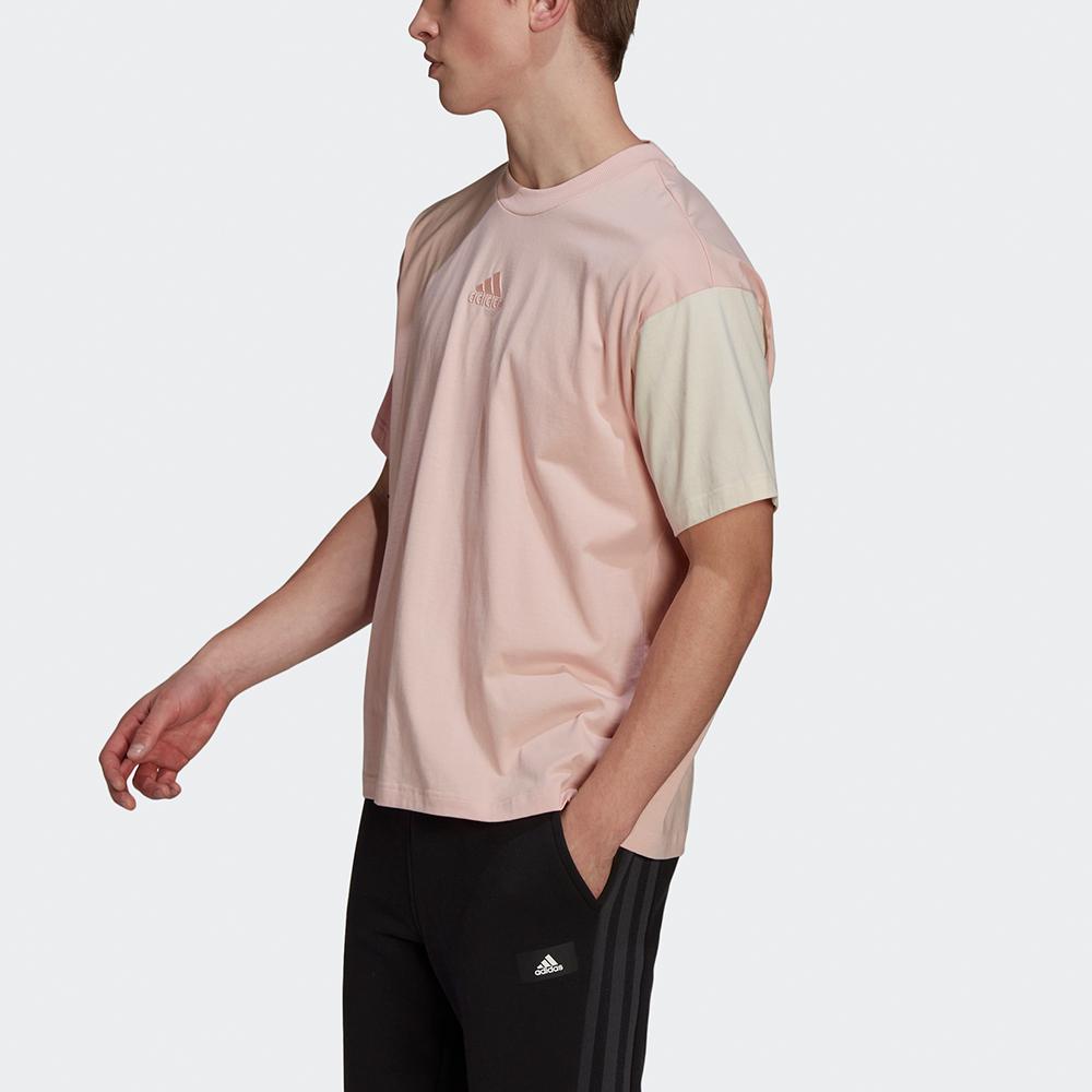 adidas Футболки Унисекс Розовые С круглым вырезом Средняя прямая посадка HU0121