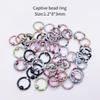 10 Multi-Color Stainless Steel Nose Rings & CBR Lip & Eyebrow Studs, C-Shaped Ear Bone Piercing Jewelry