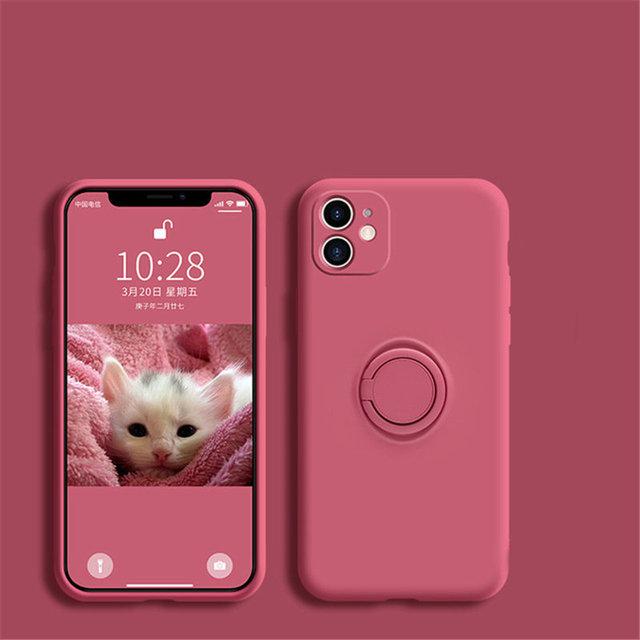 Оригинальный силиконовый чехол-держатель с магнитным кольцом для Iphone 14 11 12 13 Pro Max Xs Max Xr Xs X 14, мягкая автомобильная подставка, чехол с кронштейном на палец