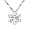 Mori Style Fresh Leaf & Snowflake Pendant Clavicle Necklace